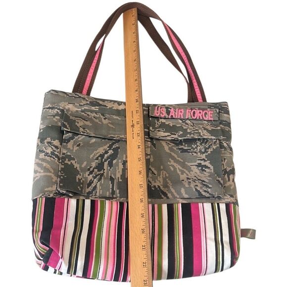 Air Force Camo and Striped Multicolor Tote Bag - Picture 10 of 10